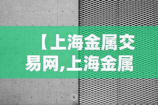 【上海金属交易网,上海金属交易网价格】
