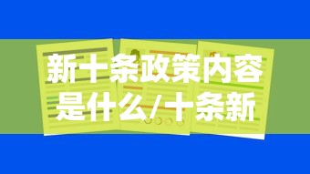 新十条政策内容是什么/十条新举措